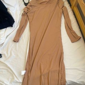 Midi beige dress